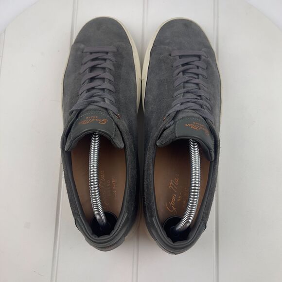 Good Man Mens Size 9 Brand Edge Grey Suede Low Sneaker Italy Shoes - Picture 5 of 10